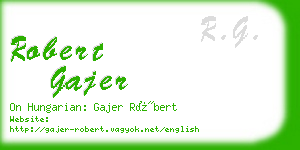 robert gajer business card